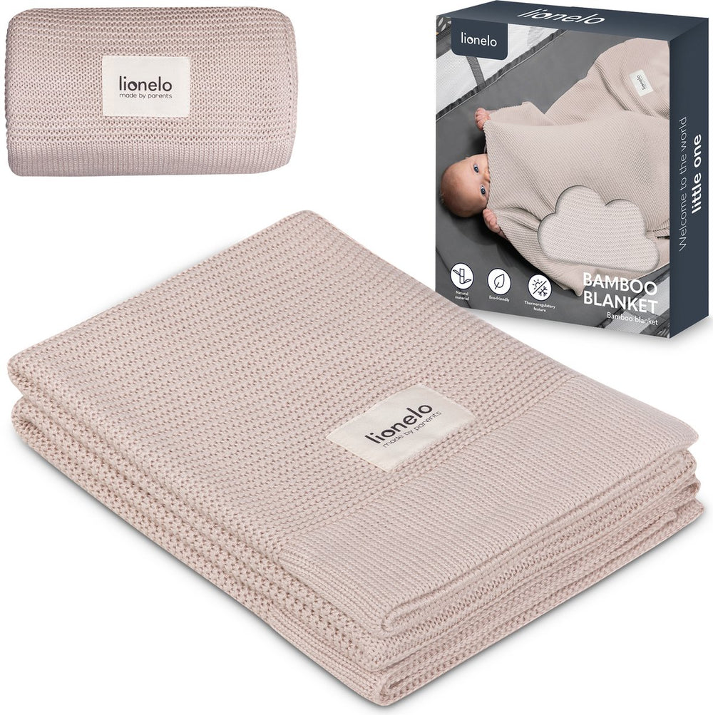 Lionelo bamboo blanket - deluxe baby deken - hypoallergeen - antibacterieel - antischimmel - 100% bamboe katoen - thermoregulerend - zacht ademend - duurzaam - wasbaar - vanaf geboorte - 100×75 cm