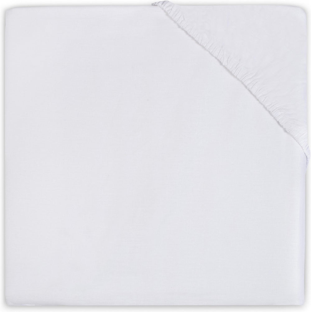 Jollein baby hoeslaken ledikant katoen 60x120cm - wit