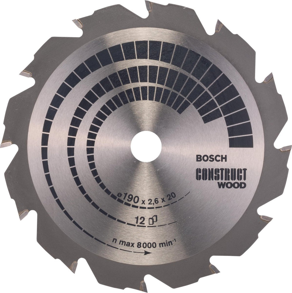 Bosch cirkzb constr. wood 190x20 16x2,6 12t fwf