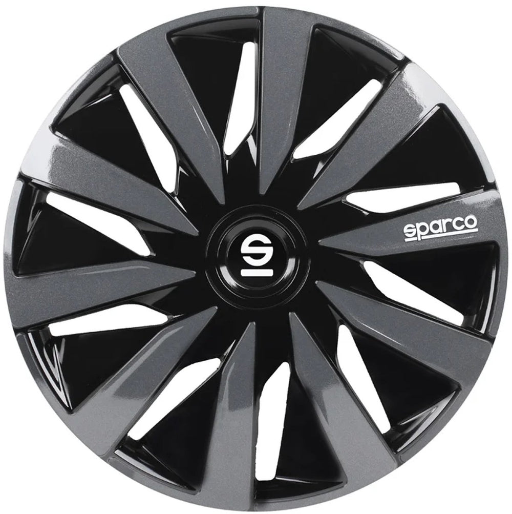 Sparco wieldoppen lazio - 14 inch - zwart grijs