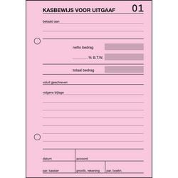 Kasboek sigel a6 roze 105 mm x 94 mm x 9 mm