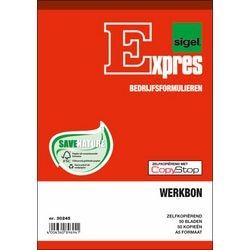 Sigel werkbon blok - expres - a5 - 2x50 vel - zelf kopiërend - si-30245