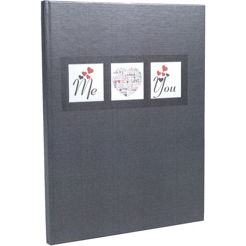Gastenboek exacompta 47681e zwart karton, papier