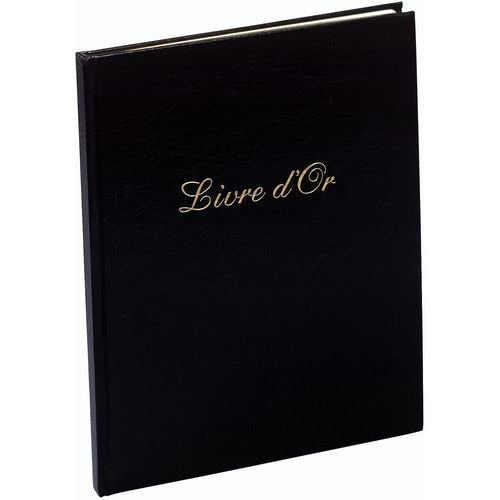 Gastenboek exacompta 4981e zwart karton, pu, pvc