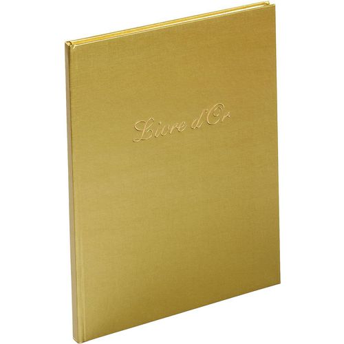 Gastenboek exacompta 4989e gold karton, pu, pvc