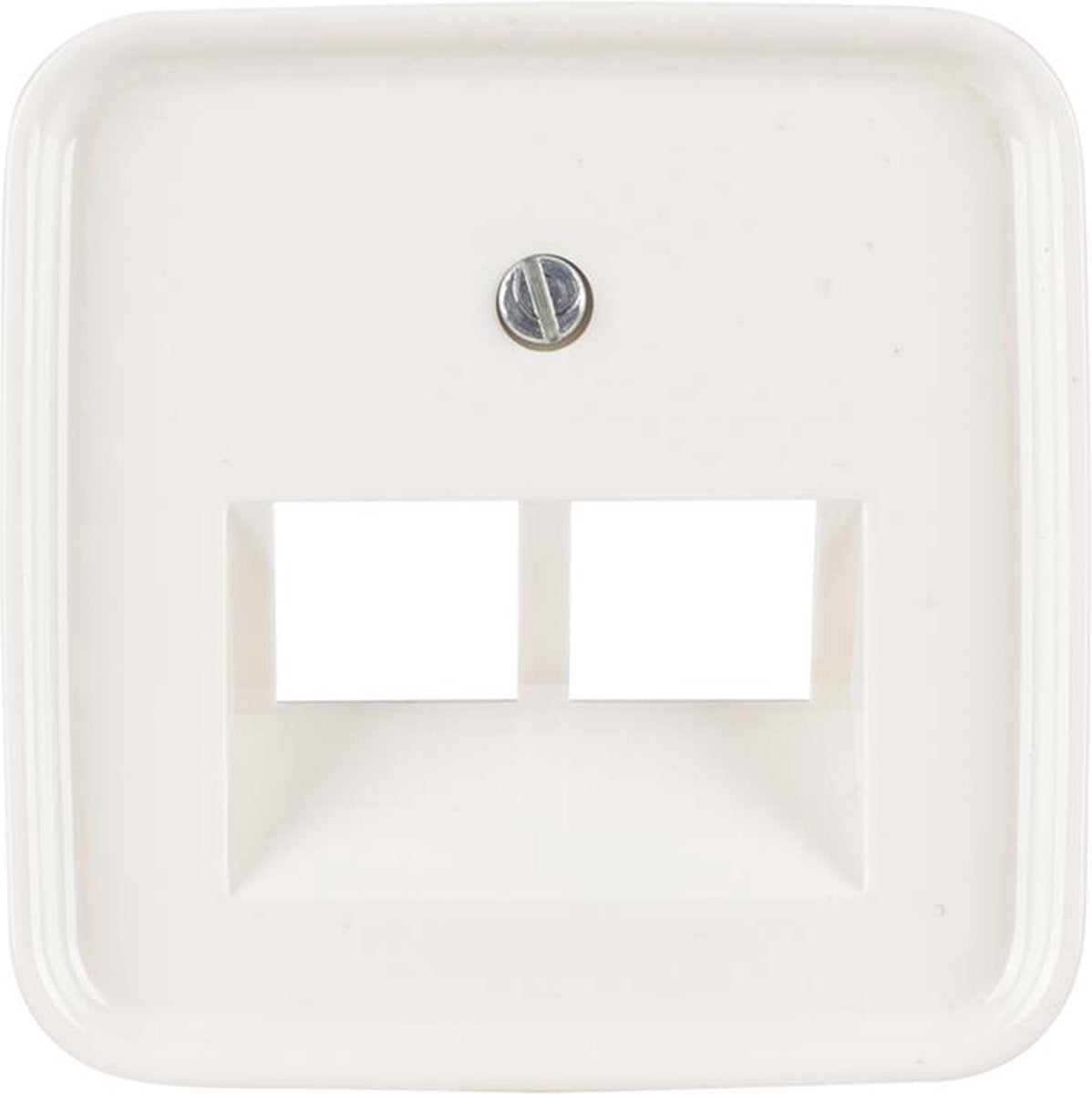 Busch-jaeger refl centraalplaat polar wit tel data 2x8pl