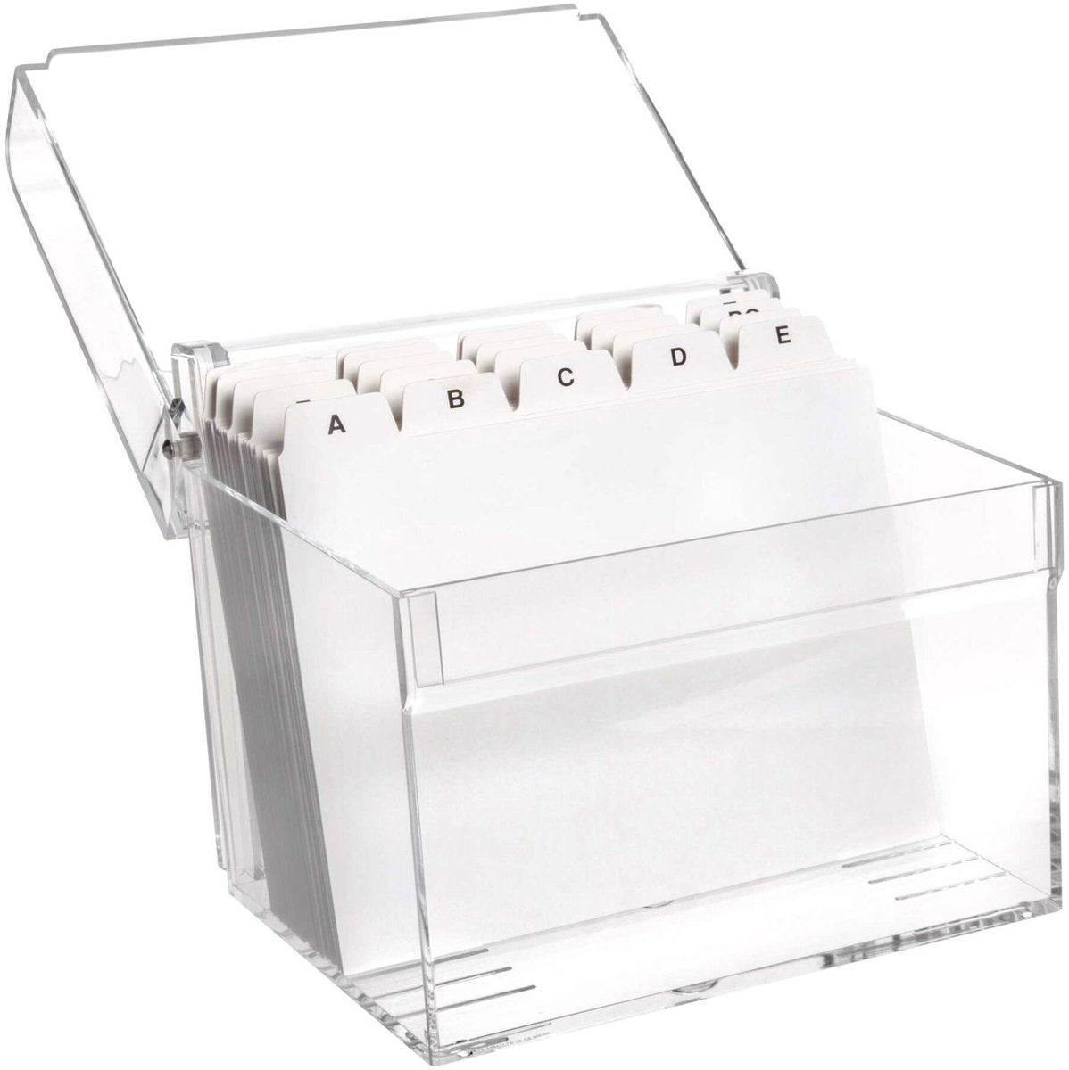 Maul kaartenbak met index a6 acryl 15.9 x 12.7 x 12.5 cm transparant