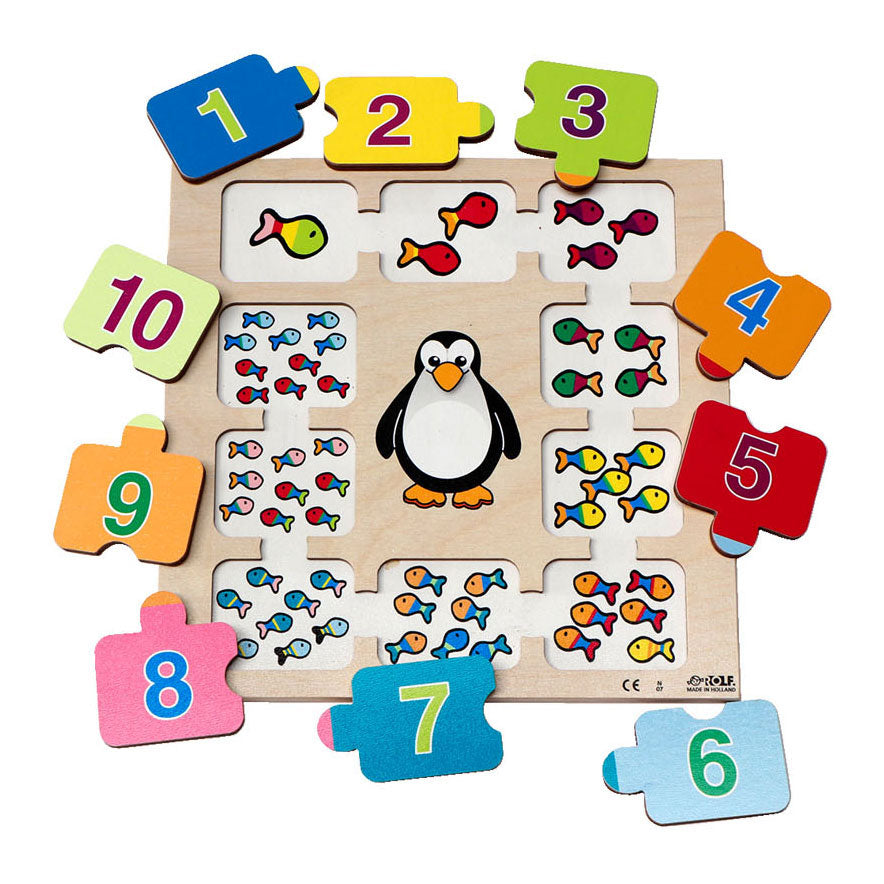 Rolf reliëfpuzzel 10 kleine visjes, 10st.