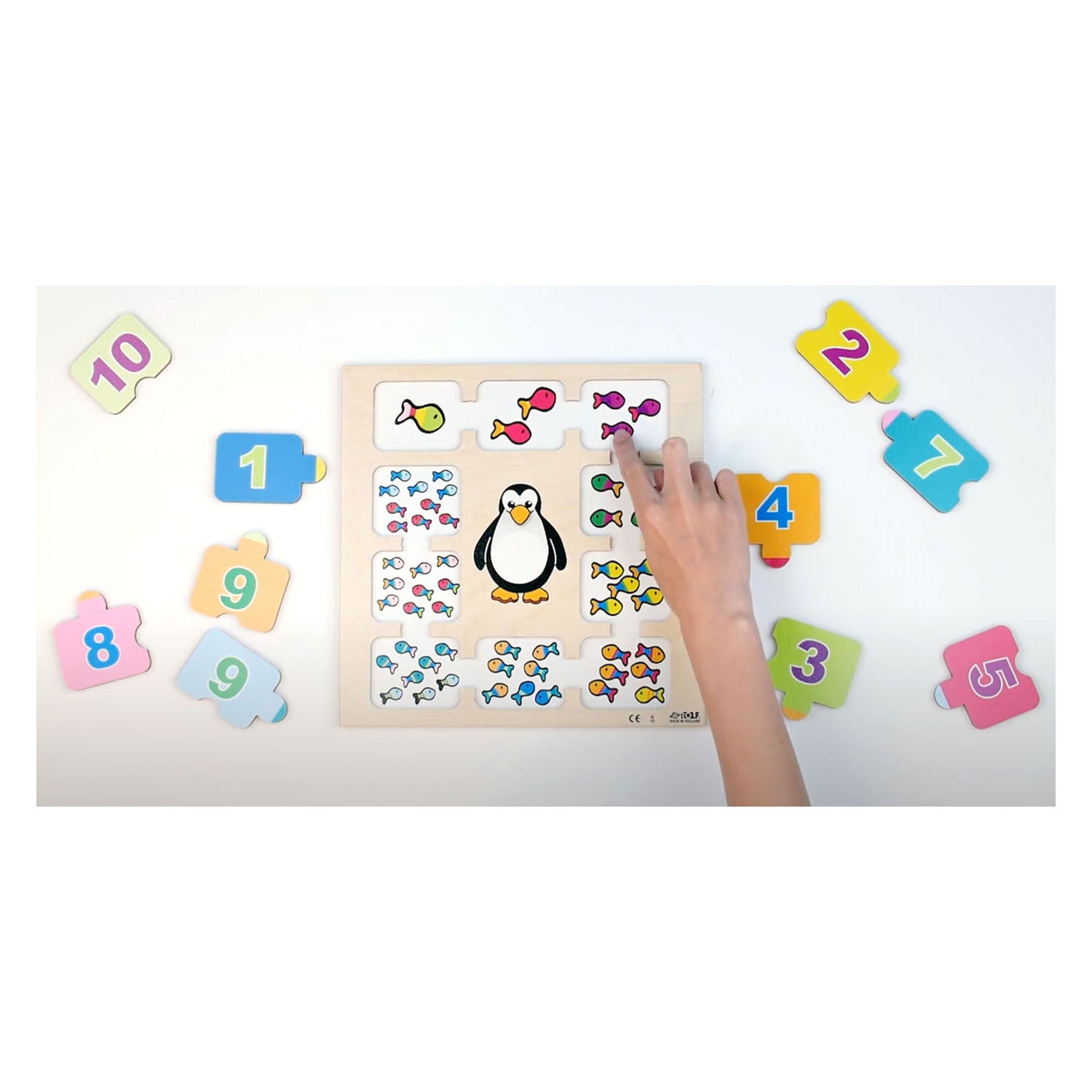 Rolf reliëfpuzzel 10 kleine visjes, 10st.