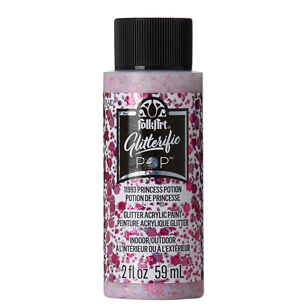 Folkart • glitterific pop acrylic paint princess potion 59ml