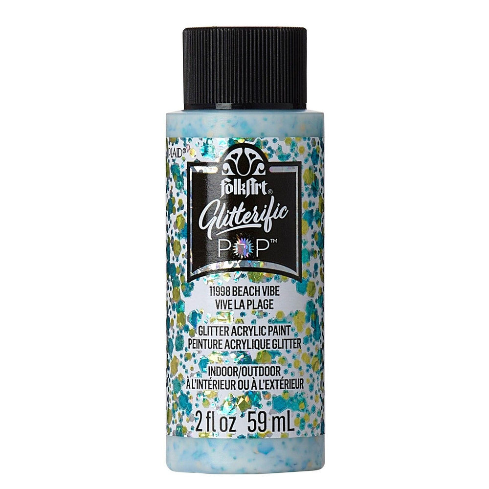 Folkart • glitterific pop acrylic paint beach vibe 59ml