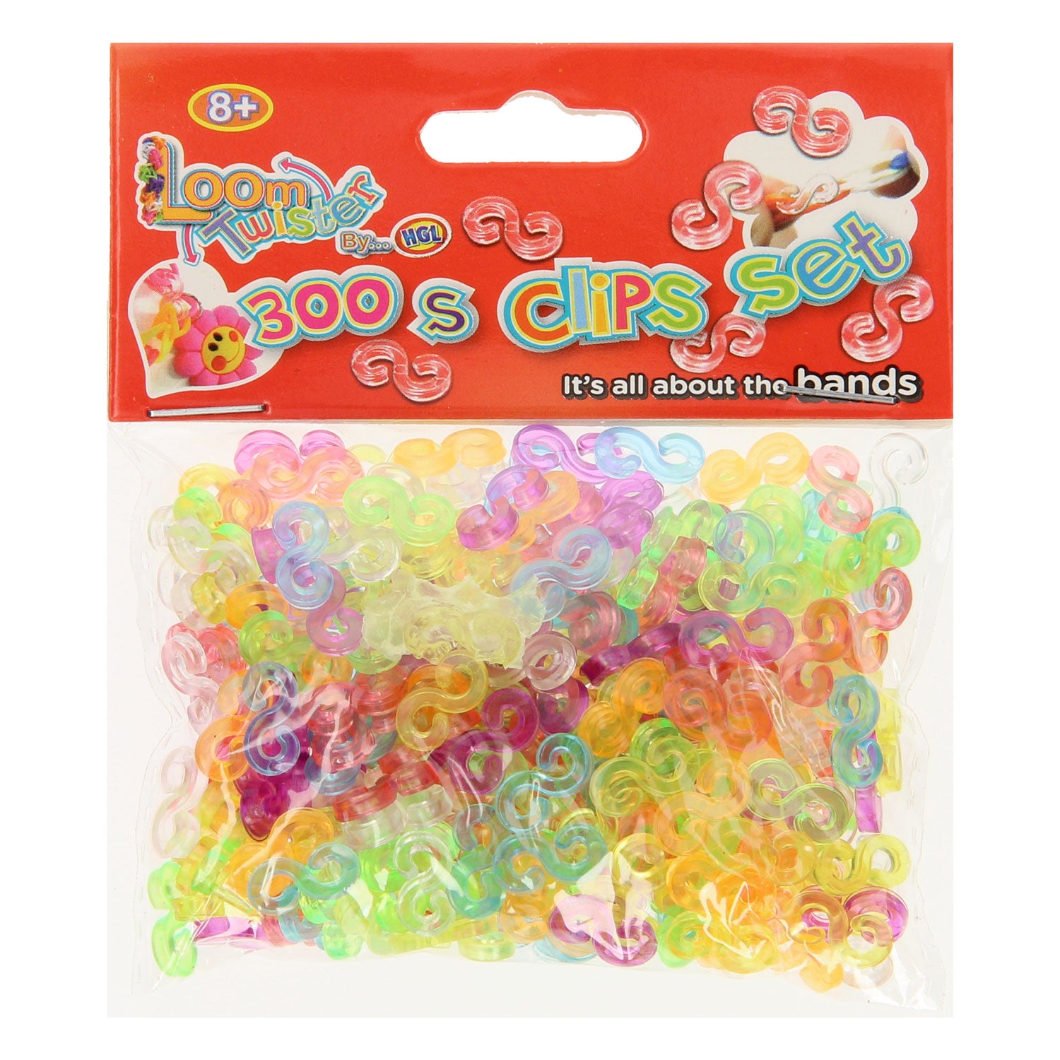 Weefgetouw twister clips, 300dlg.