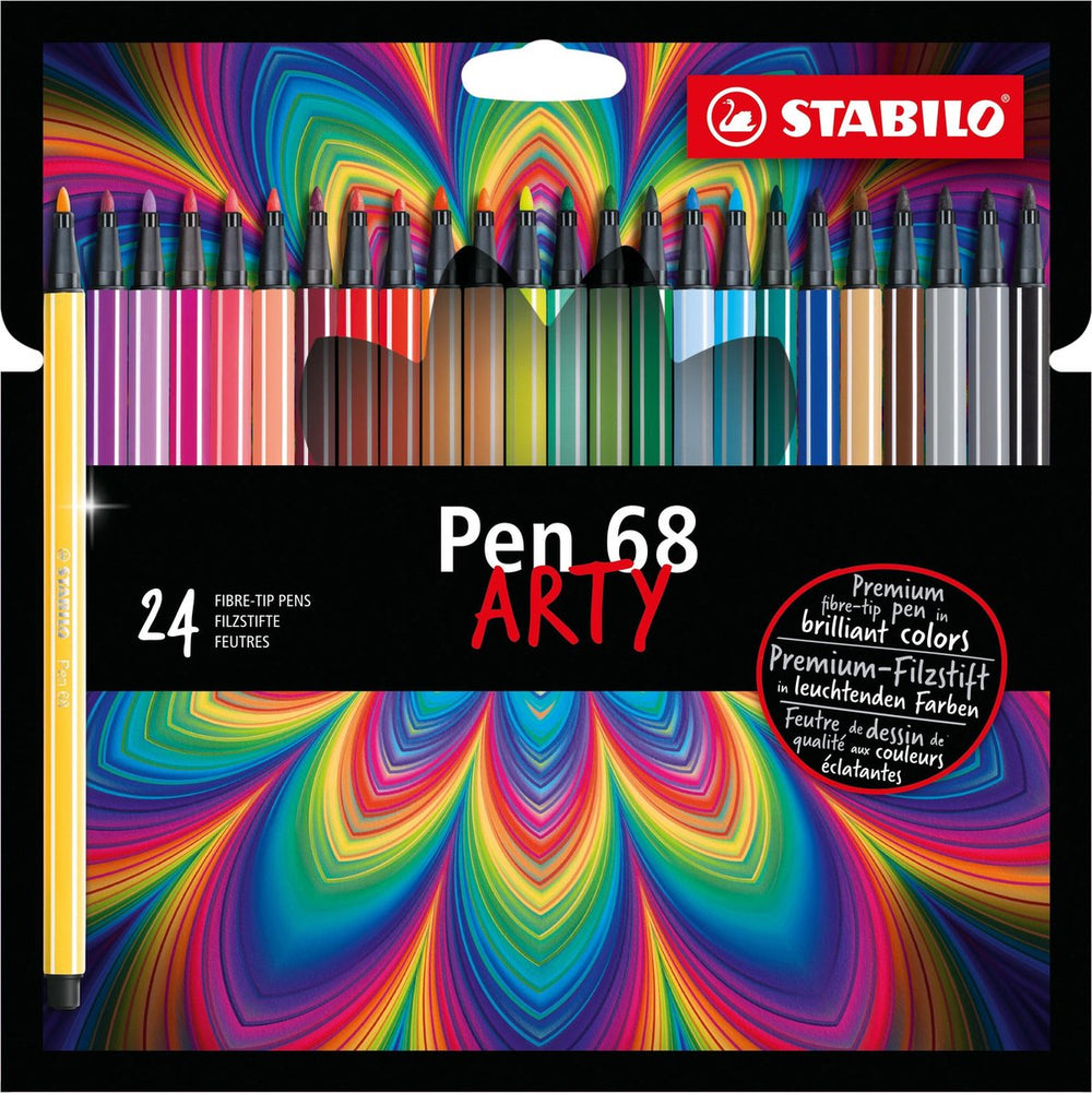 Stabilo pen 68 - viltstift - arty - set met 24 stuks