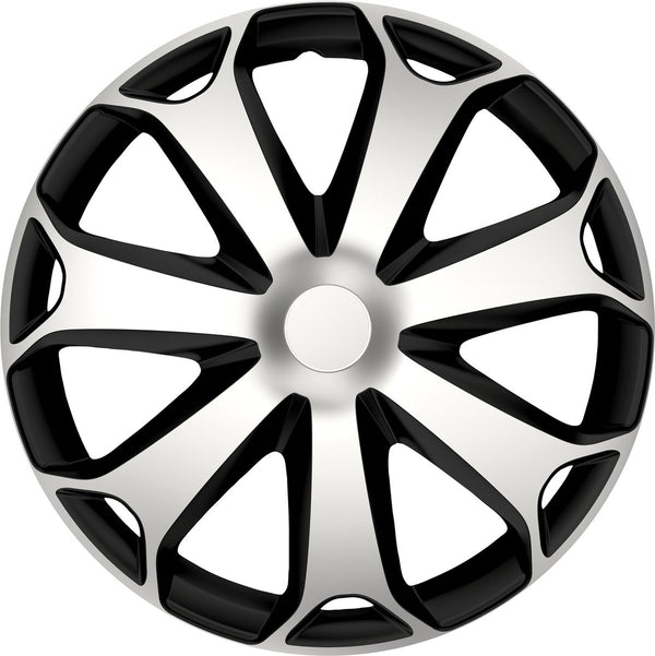 Gorecki carpoint wieldoppenset mega 14 inch zwart zilver 4 stuks