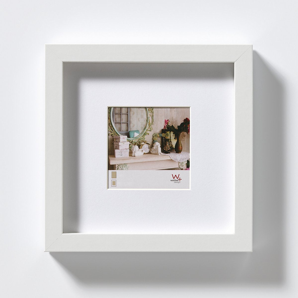 Walther stockholm - mdf houten lijst - fotoformaat 20x20 cm - wit