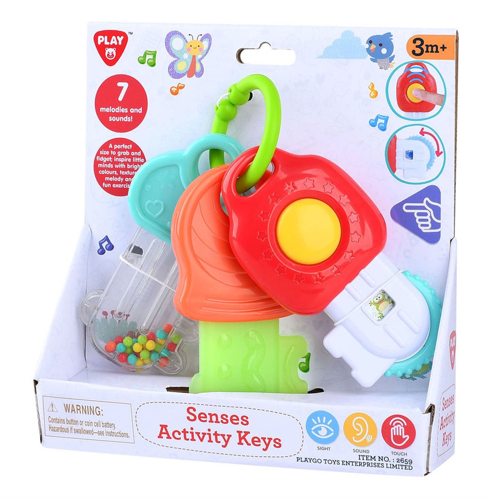 Speel babyactiviteiten sleutels met geluid