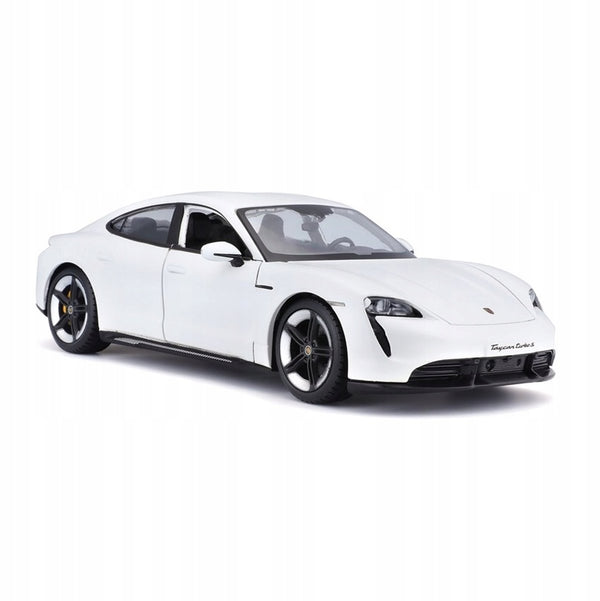 Bburago porsche taycan turbo s 1:24 modelauto wit