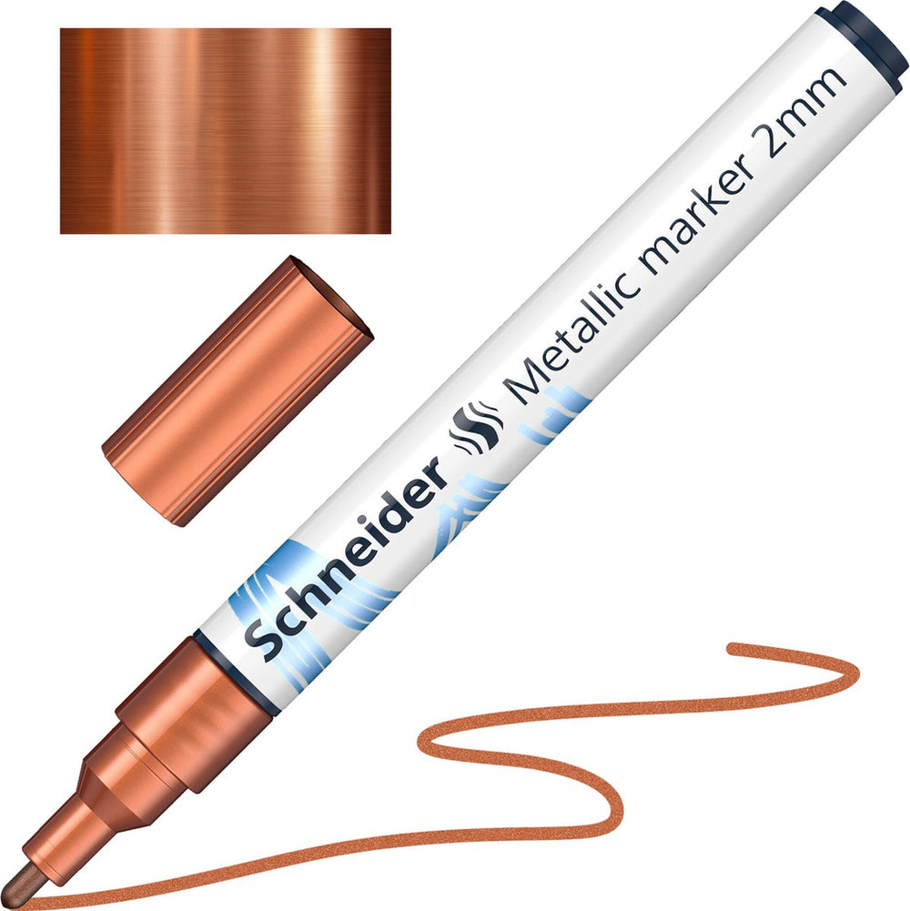 Schneider schrijfwaren schneider metallic marker - paint-it 011 - 2mm - koper metallic - s-ml01101102