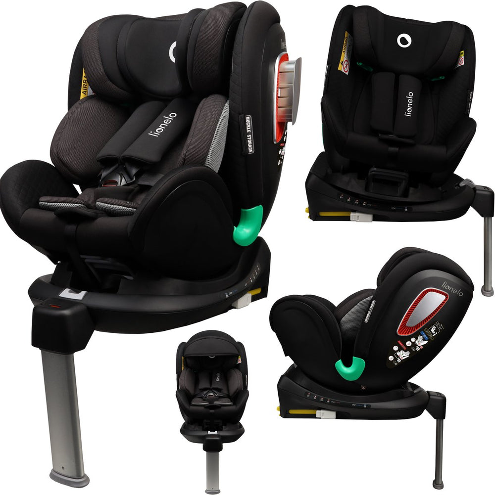 Lionelo antoon plus i-size autostoel 0-18 kg (40-105 cm) - 360° draaibaar - isofix met stabilisatiepoot - adac veiligheidscertificaat - rwf fwf - 5-puntsgordel - sips zijbescherming - verstelbare hoofdsteun rugleuning