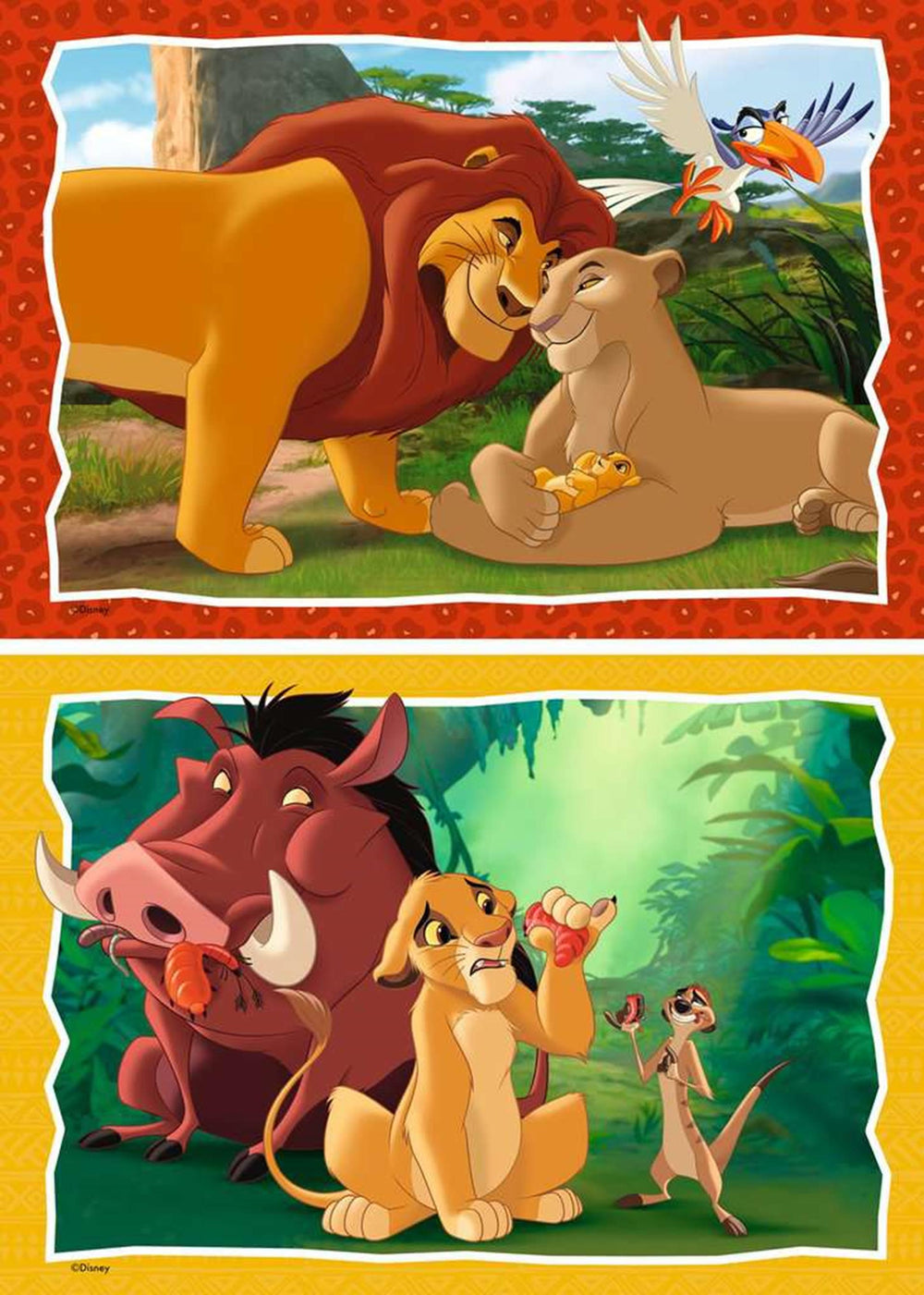 Ravensburger puzzel the lion king - twee puzzels - 24 stukjes - kinderpuzzel