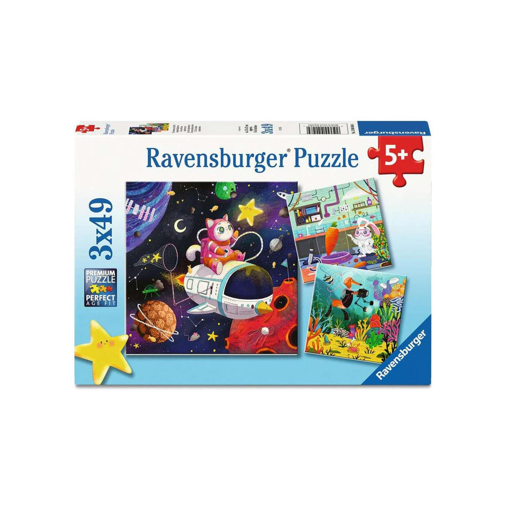 Ravensburger puzzel animal explorers 3x49 stukjes