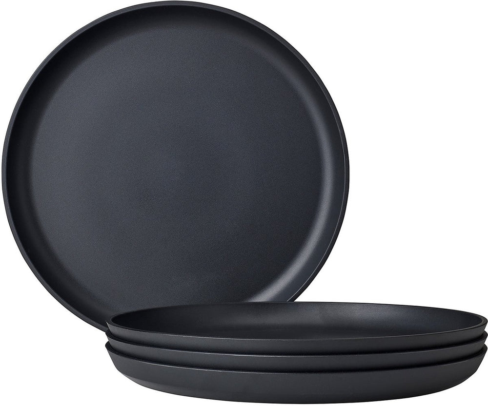 Mepal ontbijtbord silueta - 4 stuks - camping borden - nordic black