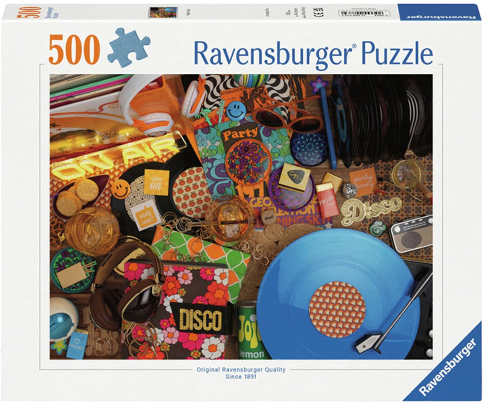 Ravensburger legpuzzel hallo vinyl 500 stukjes muziek retro.