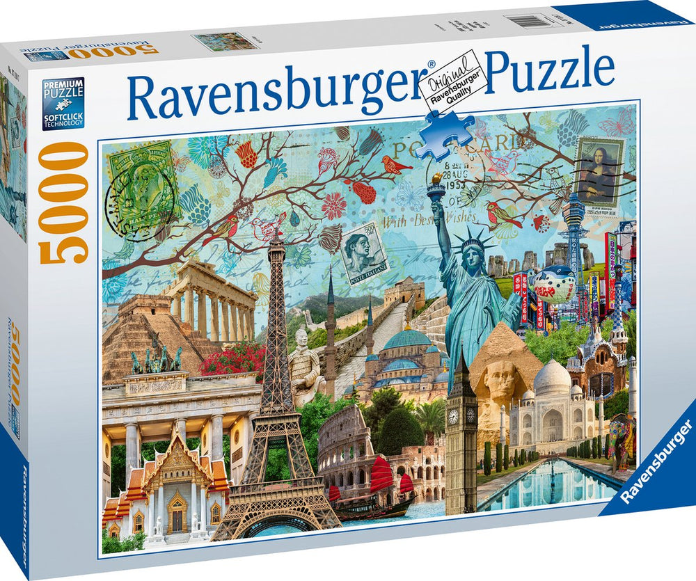 Ravensburger legpuzzel grote stad collage, 5000st.