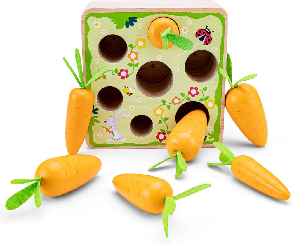 Woet ® houten wortelspel - pak en sorteer de wortels - fsc - leren sorteren op vorm en grootte - vormenspel - sorteerspel - educatief montessori speelgoed - vanaf 2 jaar