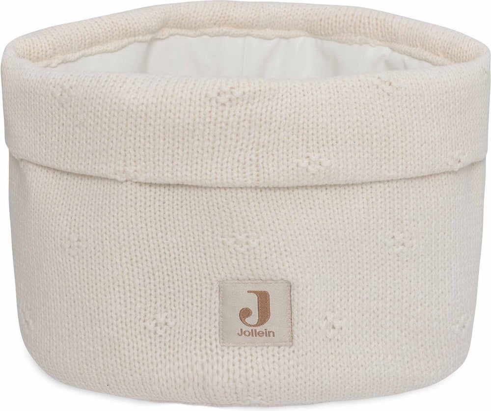 Jollein - commodemandje - commode mandje voor babykamer- 14x18cm - opbermand - cosy knit ivory