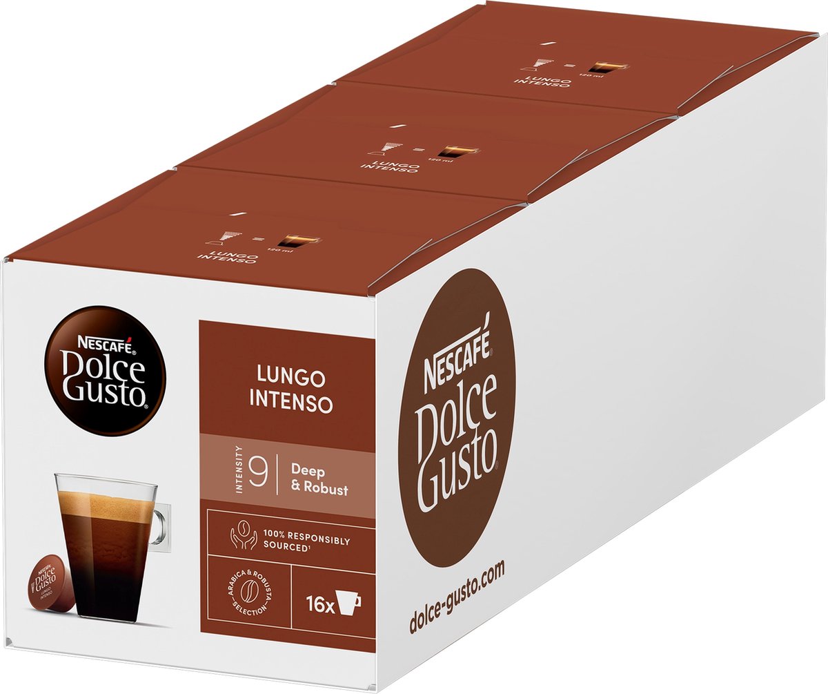 Nescafé dolce gusto capsules lungo intenso - 48 koffiecups voor 48 koppen koffie
