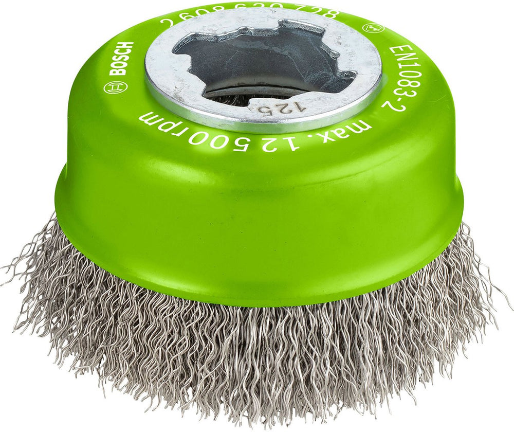 Bosch 2608620728 x-lock komstaalborstel met gegolfde draad - rvs - 0,3 x 75mm