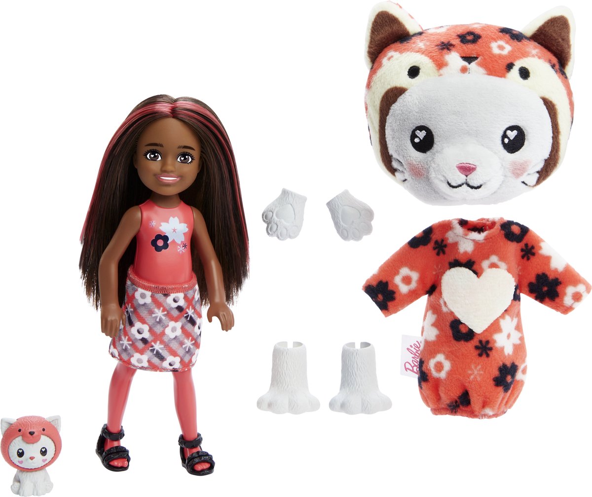 Barbie cutie reveal pop - 13,9 cm - kitten rode panda - pop