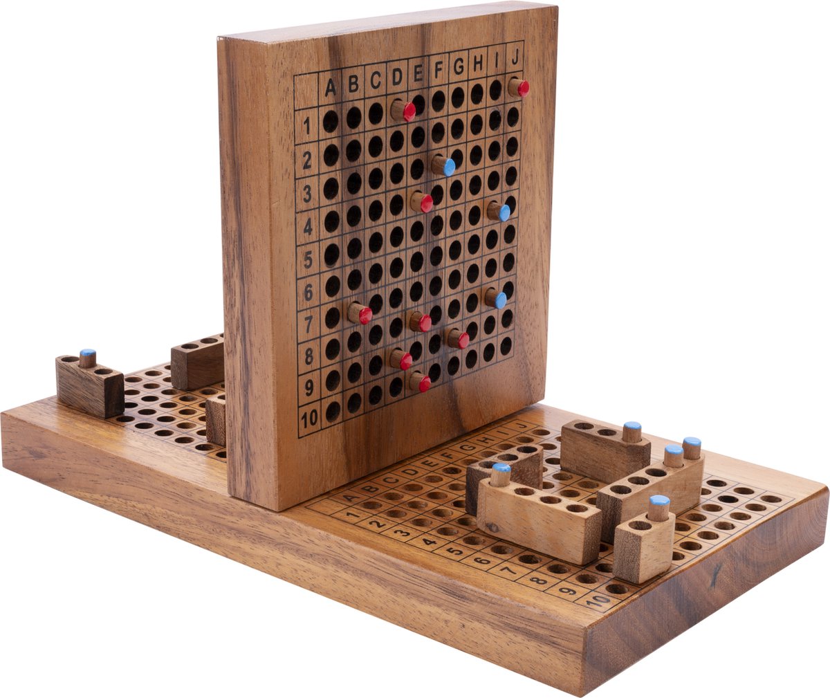 Longfield battle ship – houten strategiespel – zeeslag bordspel – sea battle klassiek spel – tactisch denkspel – 2 spelers – engelhart
