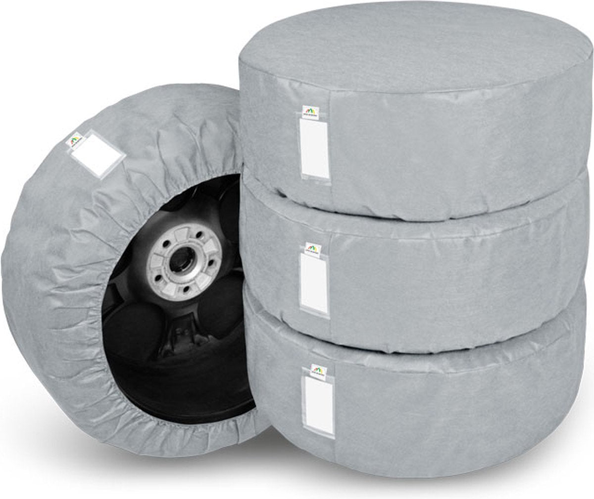 Kegel blazusiak bandenhoezen opslag opberg set a 4 stuks maat xl - vanaf 17 - 19 inch kleur grijs ideaal bij winter zomer wissel