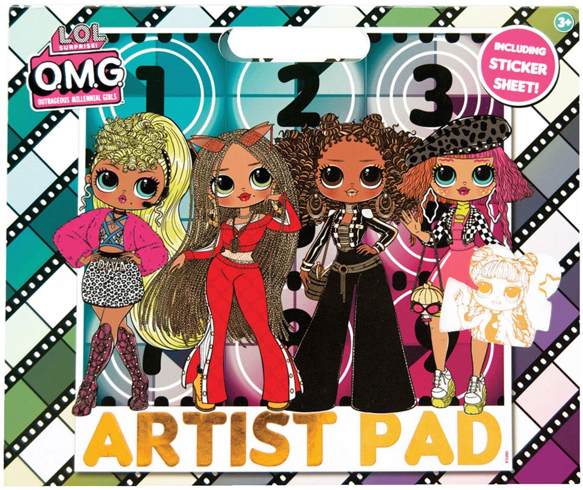 Lol artist pad kleurboek met stickervel
