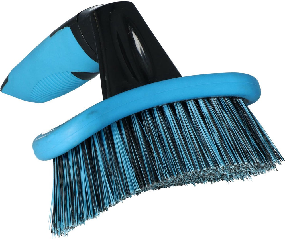 Protecton bandenborstel - verwijdert ingebed vuil, zand, remstof - nat en droog te gebruiken - beschermende rubberen stootrand - stevige comfortabele grip