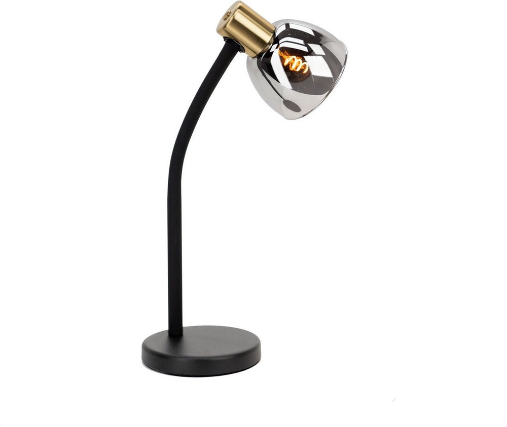 Eglo macere tafellamp - bureaulamp - e14 - 34 cm - zwart goud