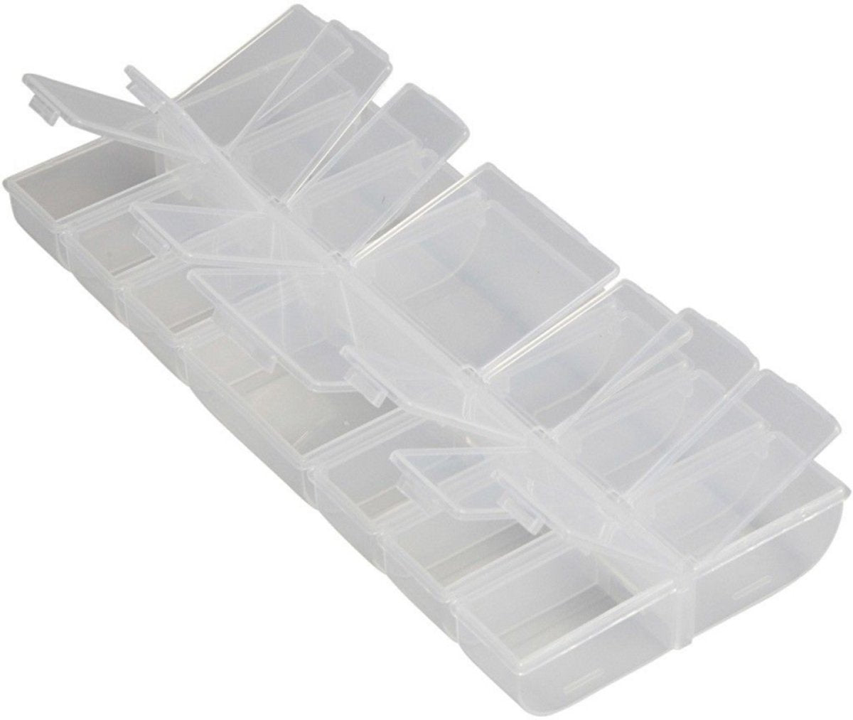 Creativ company plastic opslagdoos 24x11 cm 14 vakken