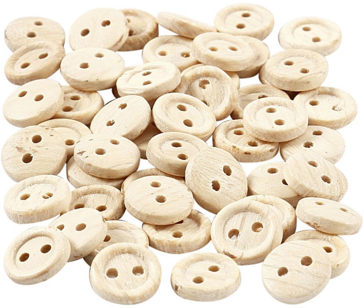 Creativ company cc houten knopen 8 mm 50 stuks