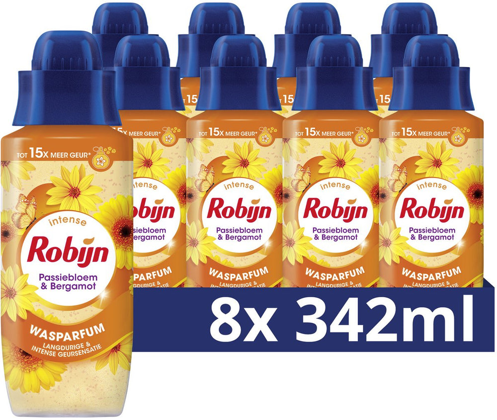 Robijn intense wasparfum - passiebloem bergamot - 8 flessen x 342 ml