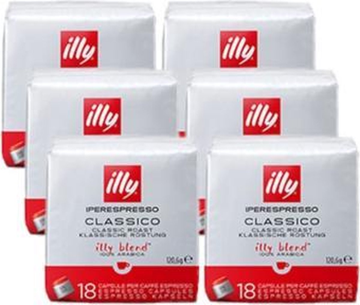 Illy - iperespresso koffie home classico - 6 x 18 capsules
