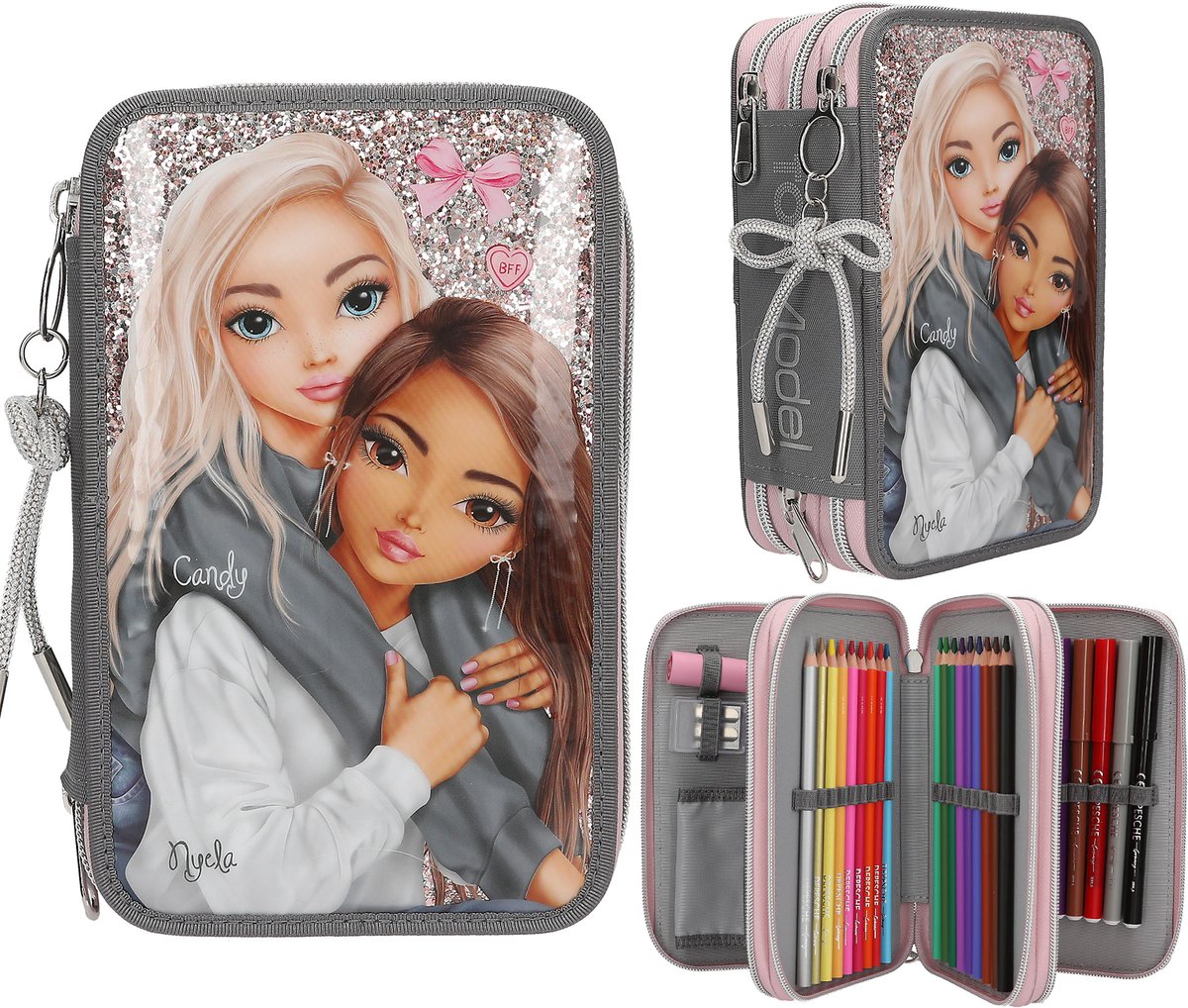 Depesche - topmodel 3-vaks etui - my bff