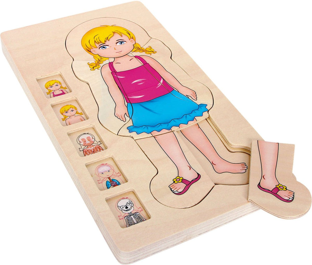 Small foot - wooden body puzzle girl, 29 pcs.