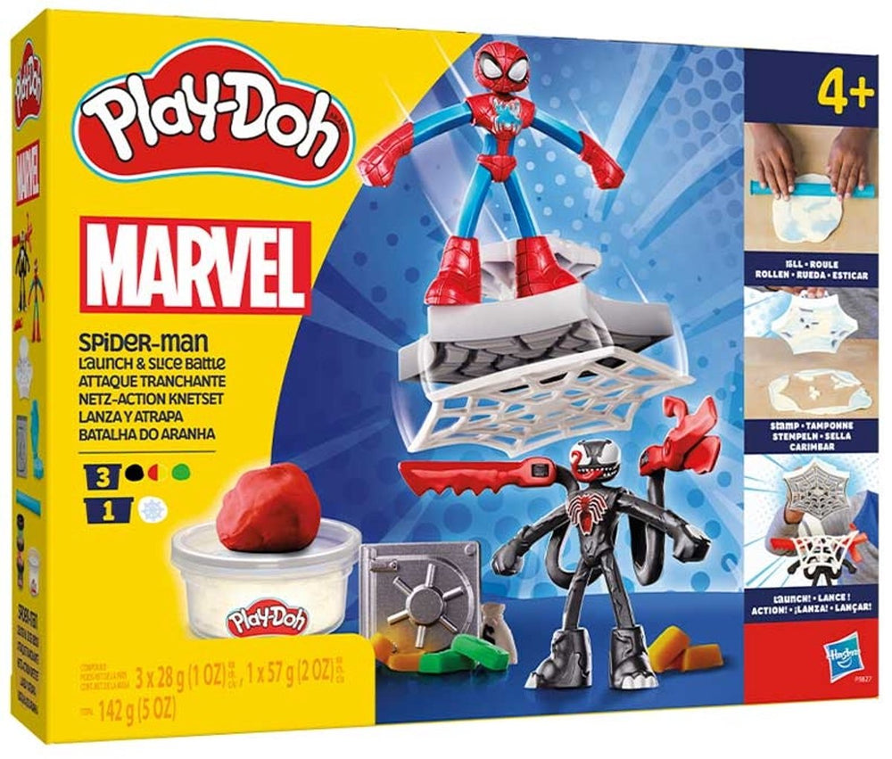 Play-Doh Spiderman-lancering en snijgevecht