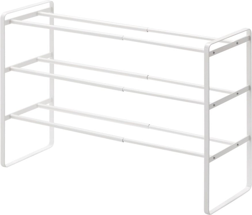 Yamazaki schoenenrek uitschuifbaar - frame - 3 niveaus - wit
