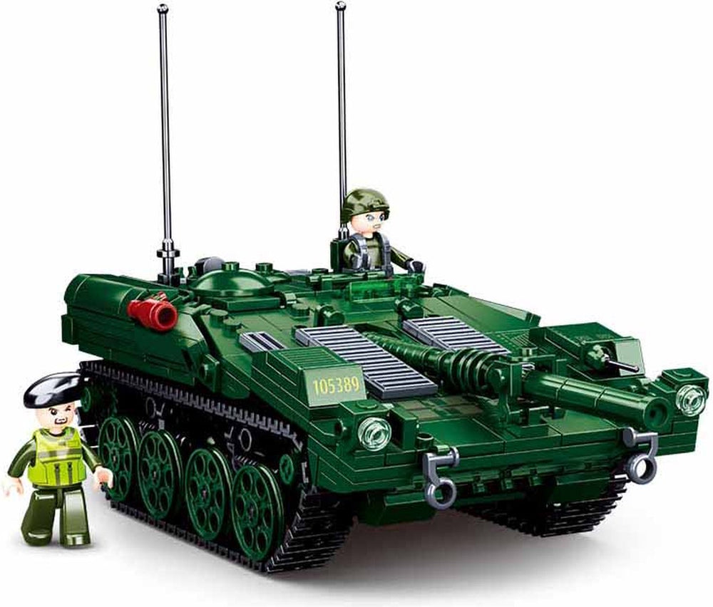 Sluban modelbricks strv 103 main battle tank – constructiespeelgoed – bouwset met 692 bouwstenen – m38‑b1010 – vanaf 8 jaar