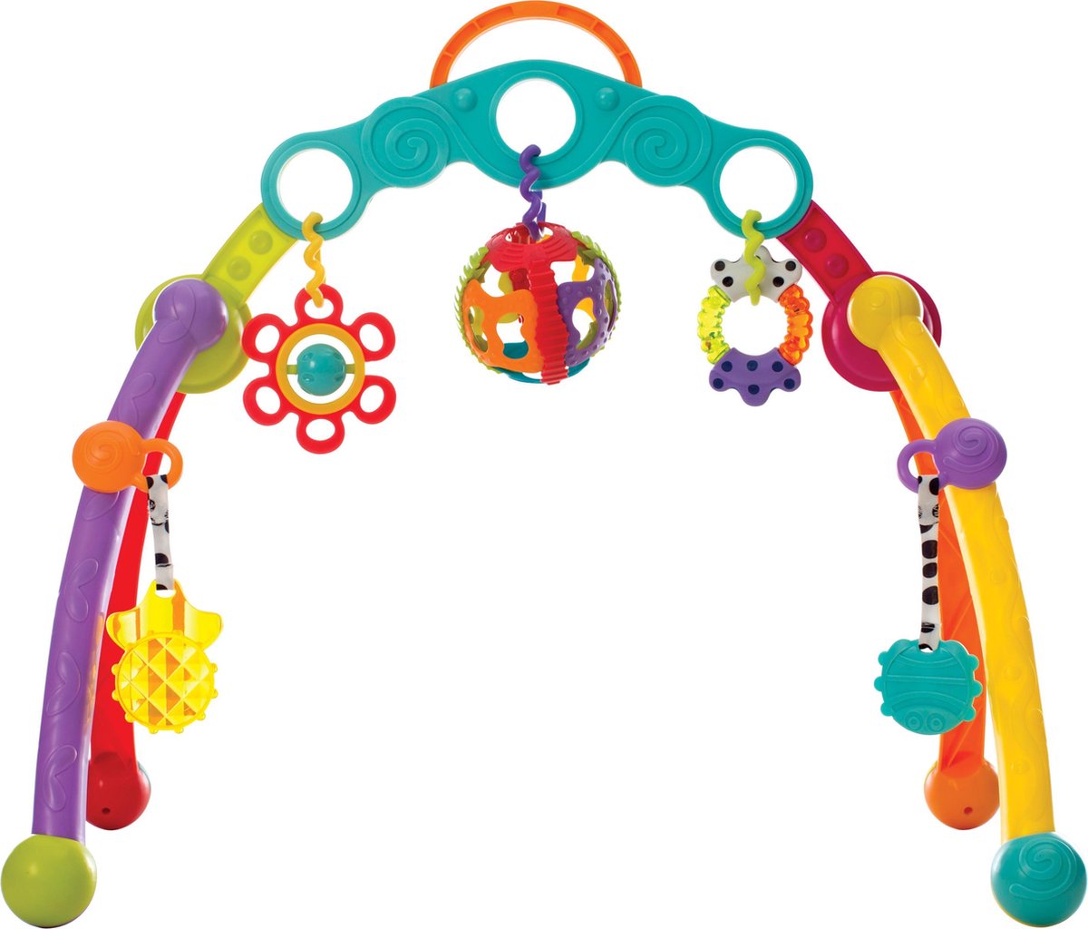 Playgro fold and go playgym - babygym - acitiviteitengym - speelgoed baby - babyspeelgoed - pasgeboren baby speelgoed - ontwikkeling baby - kraamcadeau - 5 afneembare hangspeeltjes