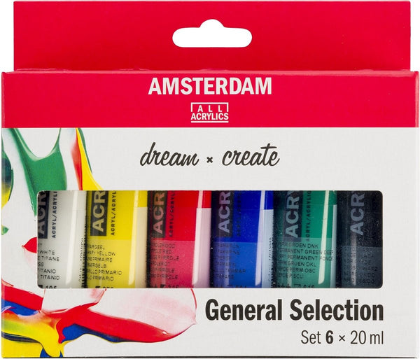 Amsterdam standard series acrylverf algemene selectie set | 6 × 20 ml