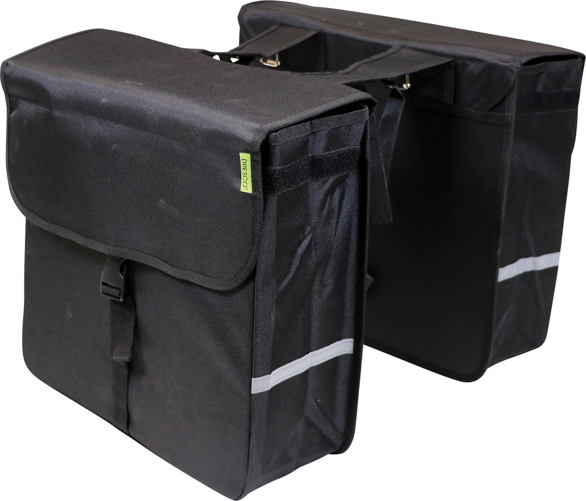 Dresco luxe shopper dubbele fietstas 40 liter nylon zwart